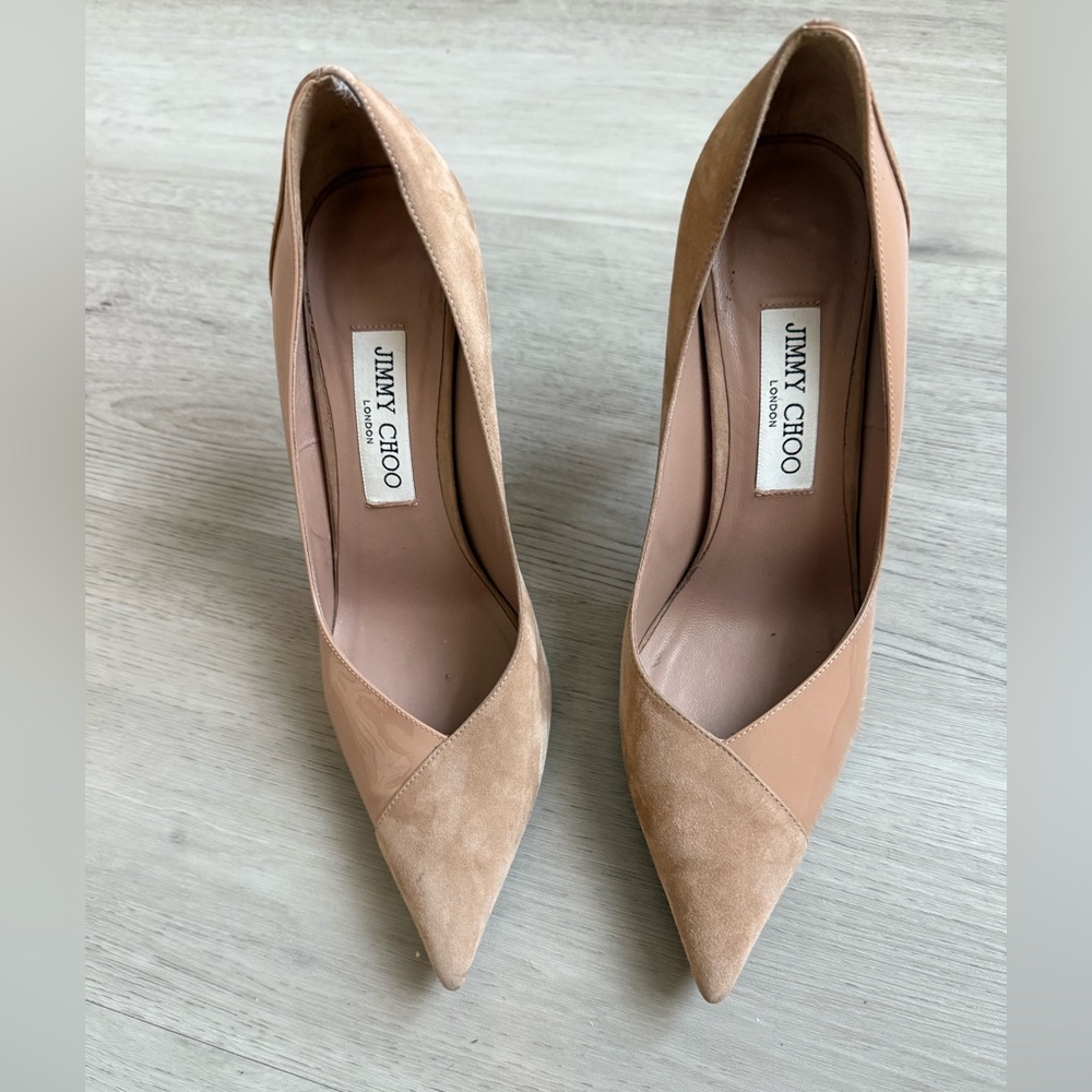 Jimmy Choo Nude Pointed Toe Heels